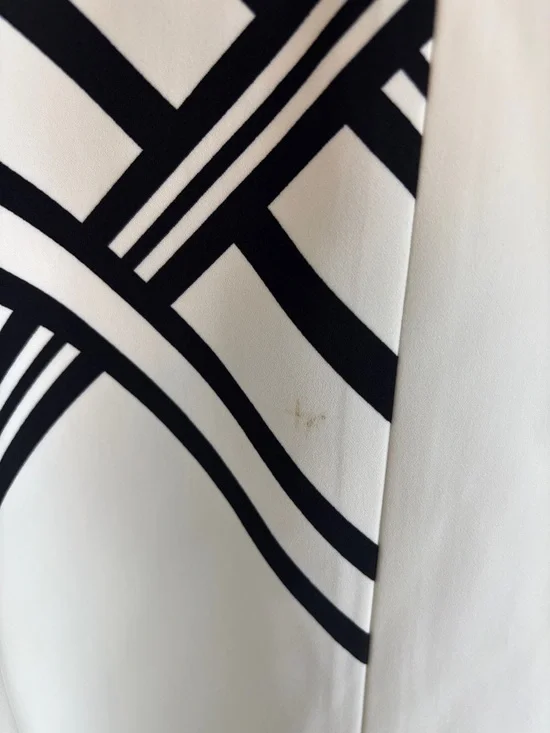 KEEPSAKE White Sleeveless Dress Black Stripe A-Line Elegant Chic - Picture 9 of 15